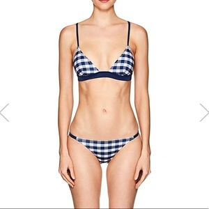 Solid and striped bikini